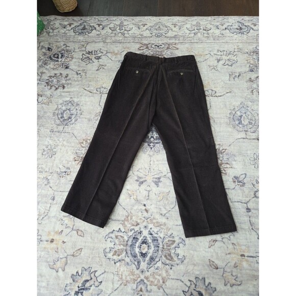 #28 Haggar Corduroy Trousers 36x 29 Men's Brown Pants Cords 100% Cotton Vintage - Picture 5 of 5